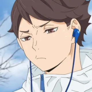 😐 Oikawa Tooru Haikyuu!! Anime, Haikyuu, Oikawa, Tooru, Naklejka, Postać telegram sticker