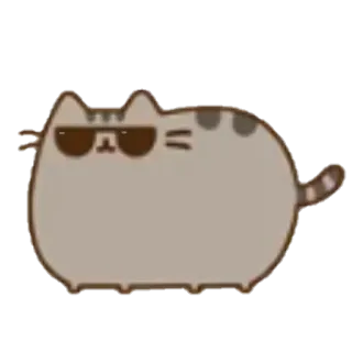 😎 Pusheen gato, pusheen, gafas de sol, guay, dibujos animados, pegatina whatsapp sticker