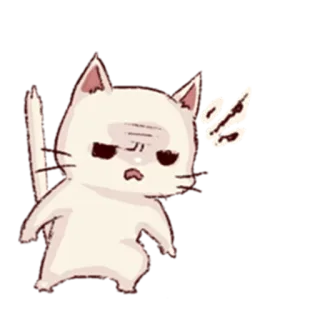 😒 kot, zły, kreskówka, gburowaty, naklejka telegram sticker