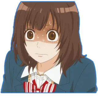😰 anime, scared, girl, worried, manga whatsapp sticker