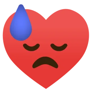 🌟 heart, sad, emoji, sweat, feeling telegram sticker