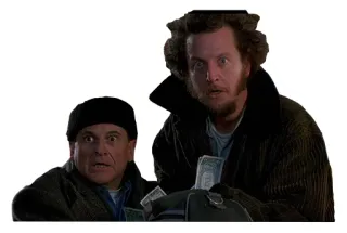 👬 Home Alone Marv, Harry, os bandidos molhados, Esqueceram de Mim, personagens de filme, comédia whatsapp sticker