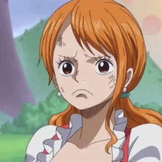🏴‍☠️ Nami One Piece Аниме, Ван Пис, Нами, Мультфильм, Персонаж telegram sticker