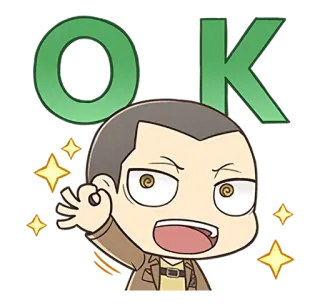 👌 OK ok, aprovação, acordo, gesto, positivo, desenho animado, adesivo telegram sticker