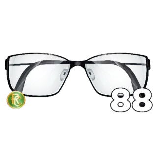 8️⃣ 88 gafas, 88, número, visión, vista telegram sticker