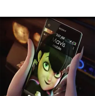 📲 Mavis Hotel Transylvania Mavis
mobile Мэвис, Монстры на каникулах, мультфильм, звонок, вампир, анимированный telegram sticker