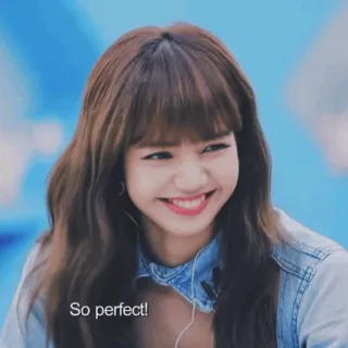 🌍 Lisa So perfect! Lisa, Blackpink, K-pop, piosenkarka, idealna, słodka, dziewczyna telegram sticker