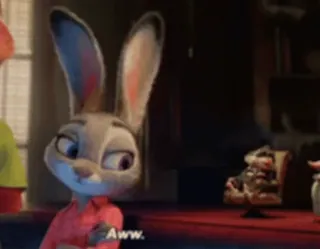 😍 Judy Hopps Zootopia Aww. зверополис, джуди хоппс, мультфильм, кролик, зайчик, милый telegram sticker