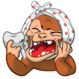 😫 歯痛, 漫画, 健康, 医療, 痛み telegram sticker