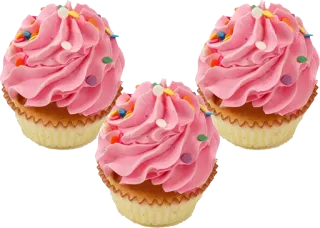 🍰 капкейки, розовая глазурь, посыпка, десерт, еда telegram sticker