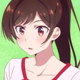 🍫 Chizuru Mizuhara Rent-A-Girlfriend 애니메이션, 미즈하라 치즈루, 렌탈여친, 만화, 여자 telegram sticker