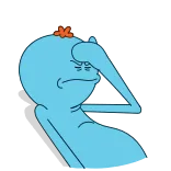 🤦♂️ Mr. Meeseeks Rick and Morty dibujos animados, gracioso, serie de tv, meeseeks, rick y morty telegram sticker