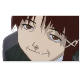 😏 Lain Iwakura Serial Experiments Lain anime, lain, lain iwakura, serial experiments lain, girl, cyberpunk telegram sticker