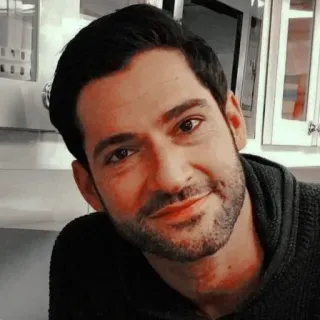☺️ Lucifer Morningstar Lucifer Lucifer, Tom Ellis, tv series, angel, devil, crime, fantasy telegram sticker