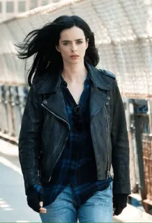 🥀 Jessica Jones femme, série tv, marvel, super-héros, blouson cuir telegram sticker