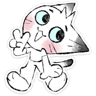 🐱 Katze, Cartoon, süß, Tier, Sticker whatsapp sticker