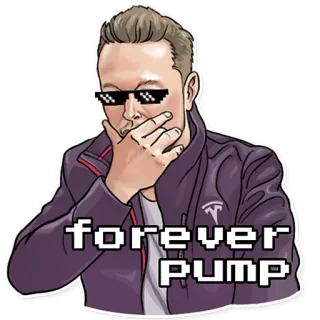 🤟 Elon Musk forever PUMP Elon Musk, Meme, Pump, Pump toujours, Tesla, Lunettes de soleil, Sticker telegram sticker
