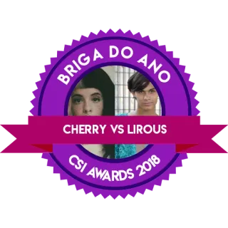 🤬 BRIGA DO ANO
CHERRY VS LIROUS
CSI AWARDS 2018 nagroda, konkurs, 2018, kontra, wiśnia, lirous telegram sticker