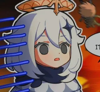 😶 Paimon Genshin Impact anime, manga, video game, genshin impact, paimon telegram sticker
