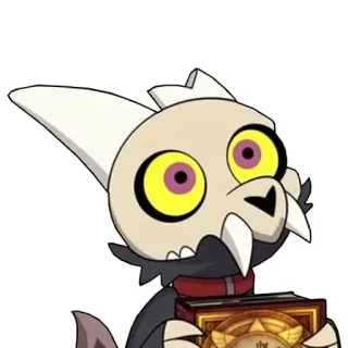 😳 King The Owl House kartun, karakter, The Owl House, King, tengkorak, imut, binatang telegram sticker