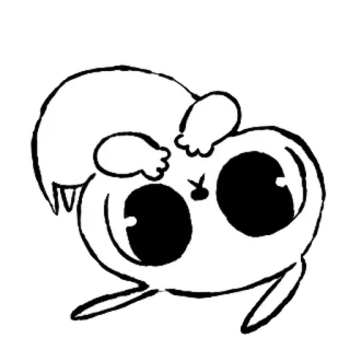 💞 lindo, dibujos animados, pegatina, dibujo, ilustración whatsapp sticker