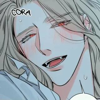 🧬 CORA vampiro, anime, manga, colmillos, Cora telegram sticker