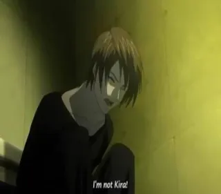 😢 Light Yagami Death Note I'm not Kira! อนิเมะ, เดธโน้ต, ยางามิ ไลท์, คิระ telegram sticker