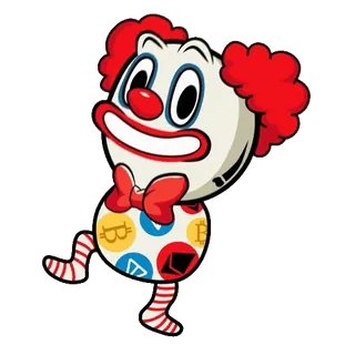 😄 clown, crypto, bitcoin, ethereum, altcoin, finance, humour whatsapp sticker