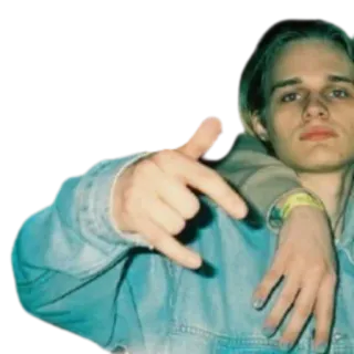 🤟 person, portrait, young man, casual, clothing whatsapp sticker