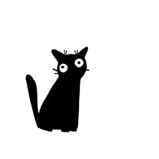 😸 cat, black cat, cartoon, animal telegram sticker