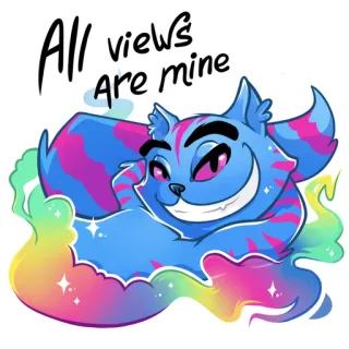Opium Cheshire cat telegram stickers