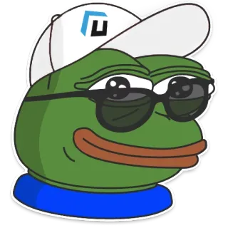 🐸 Pepe the Frog pepe, frog, meme, internet meme, sunglasses, hat, cool telegram sticker