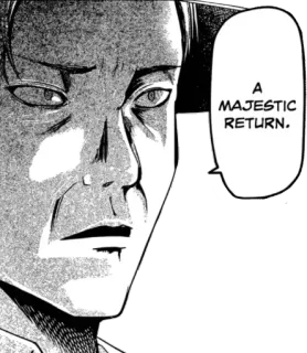 👑 A MAJESTIC RETURN. Manga, Comic, Text, Majestätisch, Rückkehr, Mann telegram sticker