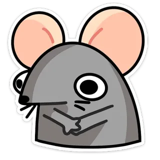 🥺 souris, dessin animé, animal, autocollant telegram sticker