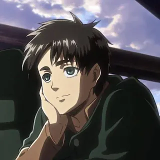 ☀️ Eren Yeager Attack on Titan anime, character, manga, eren yeager, attack on titan, shonen telegram sticker
