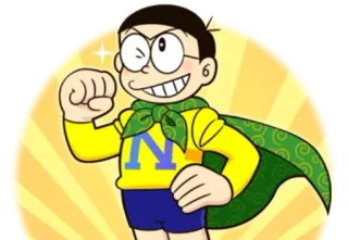 😁 Nobita Nobi Doraemon Anime, Manga, Cartoon, Nobita, Superheld telegram sticker