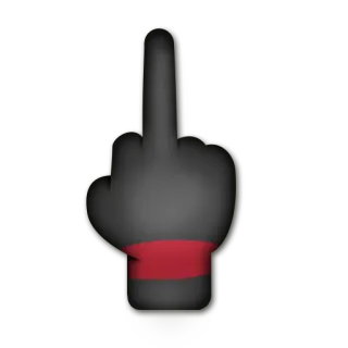 🖕 middle finger, offensive gesture, insulting telegram sticker