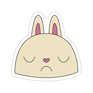 😒 sad, bunny, cute, animal whatsapp sticker