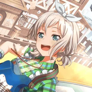 😏 chica anime, personaje, música, guitarra, entretenimiento, sonriendo telegram sticker