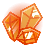 💎 gemme, cristaux, minéral, brillant, orange, dépôt whatsapp sticker