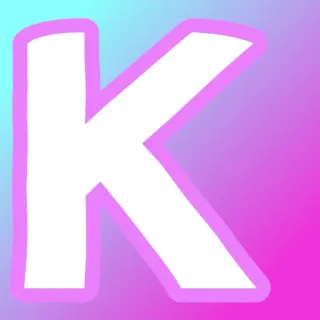 💕 lettre, k, alphabet, blanc, rose telegram sticker