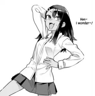 🇵🇪 Nagatoro Don't Toy with Me, Miss Nagatoro Hm~ I wonder~! Anime, Manga, Nagatoro, Süß, Mädchen, Cartoon telegram sticker