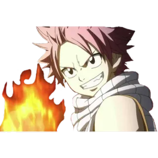 🔥 Natsu Dragneel Fairy Tail Anime, Fogo, Mangá, Desenho animado, Natsu, Fairy Tail telegram sticker