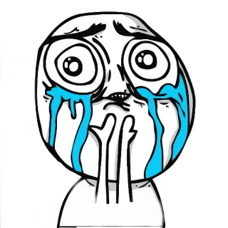 😭 meme, menangis, rage face, meme internet, emosional whatsapp sticker