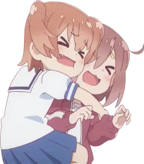 😅 アニメ, 漫画, 可愛い, ハグ, 友達, カワイイ telegram sticker
