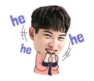 😀 hehehe feliz, sorrindo, fofo, asiático, pessoa telegram sticker