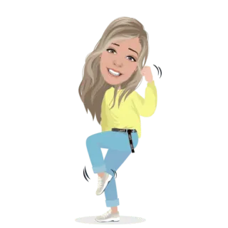 👯 Kartun, Wanita, Senang, Menari, Pose telegram sticker