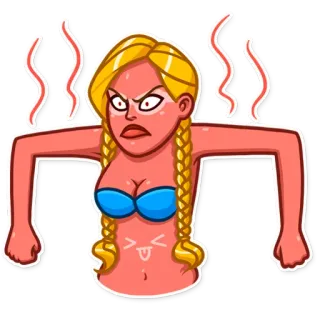 Blondie Vacation telegram stickers