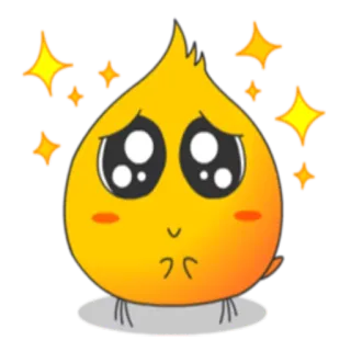 ✨ Эмодзи, Милый, Кавай, Желтый, Блестки, Персонаж telegram sticker