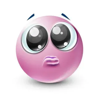 🥺 Biểu tượng cảm xúc, Hồng, Hoạt hình, Mặt, Nhãn dán, Dễ thương telegram sticker